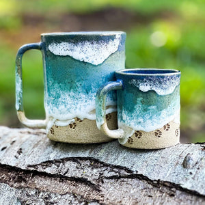 Mug imprimé pattes Océan rivage