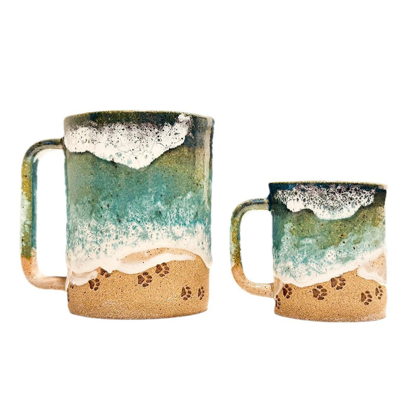 Mug imprimé pattes Océan rivage