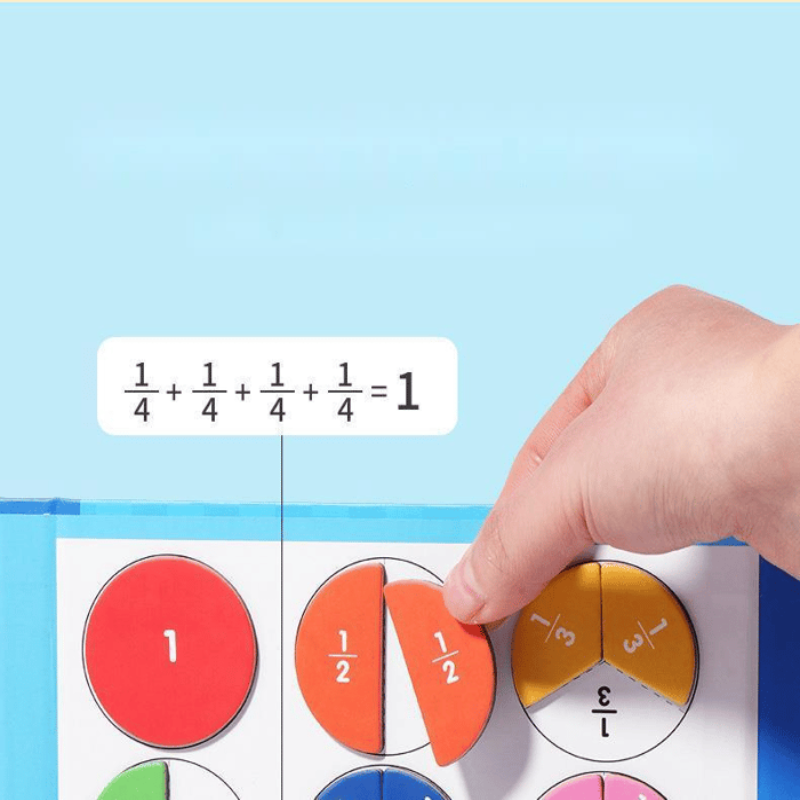 Puzzle de fractions de livre magnétique pour enfants