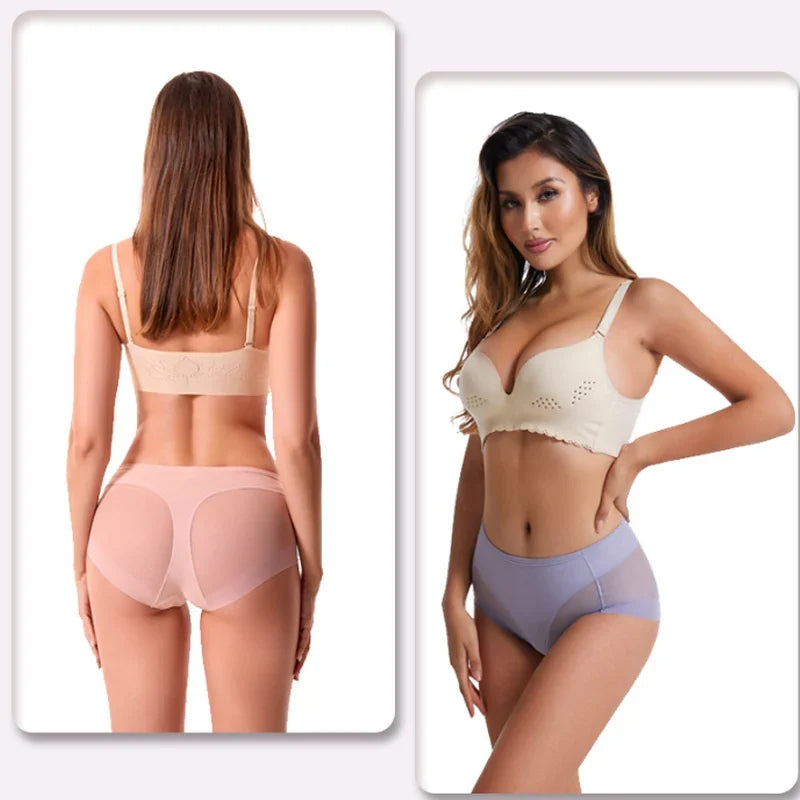 Slip gainant taille haute en soie glacée