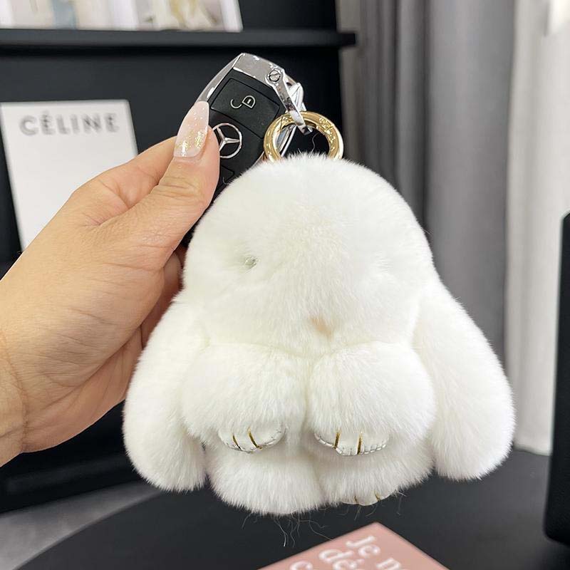 Pendentifs Soft Bunny PomPom faits à la main (version emballée)