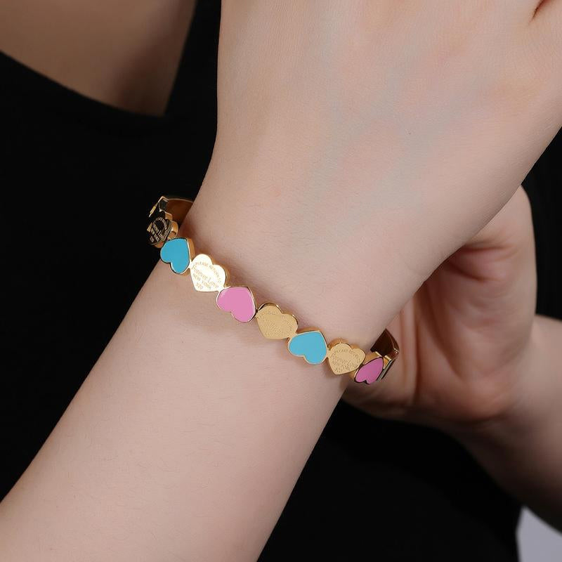 Bracelet d'Amour en Acier Titane Tendance et Anti-Faible