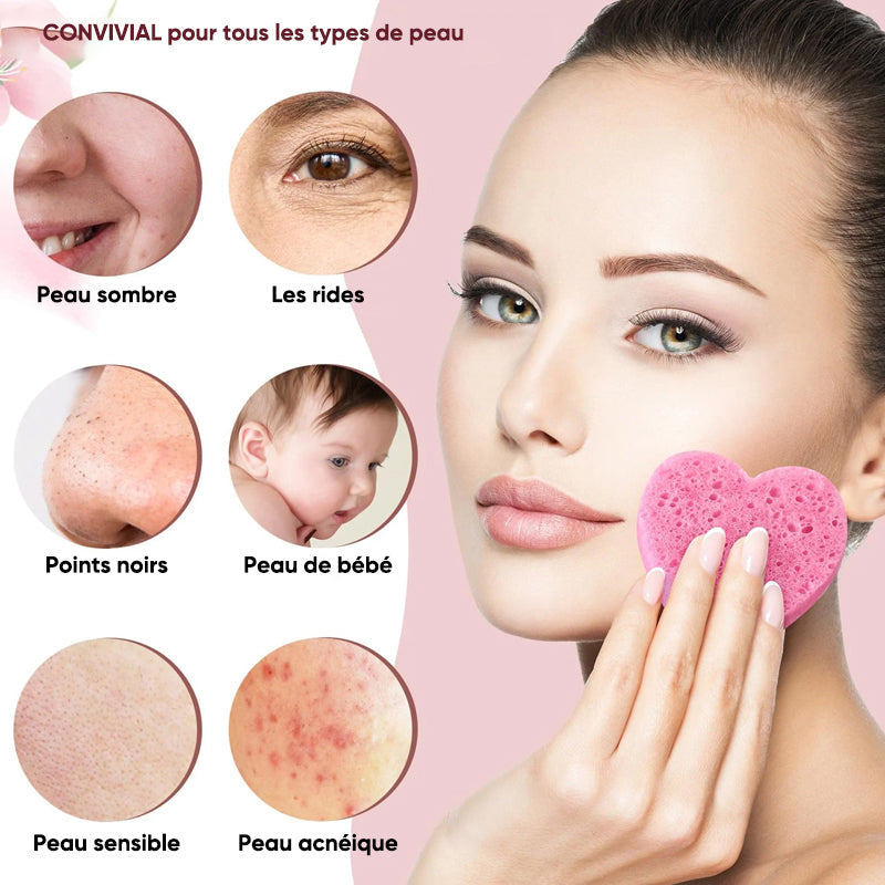 Éponges cosmétiques de spa pour le nettoyage du visage (20 pièces)