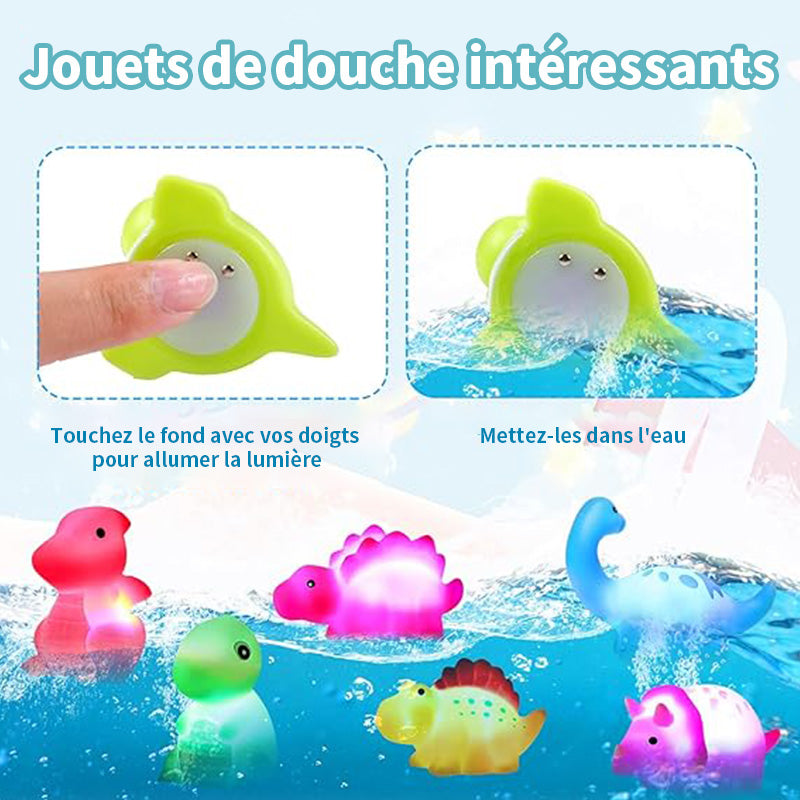 Jouet de bain lumineux en forme de dinosaure