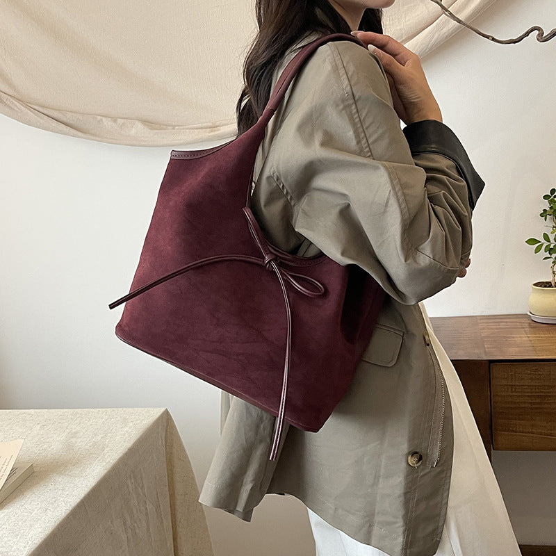 Sac à bandoulière élégant décoré d'un nœud pour femme