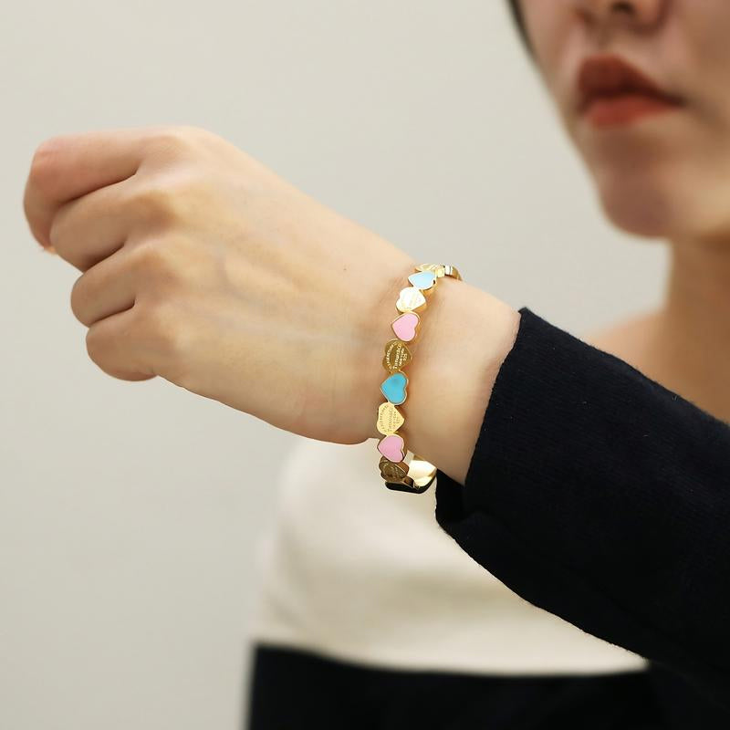 Bracelet d'Amour en Acier Titane Tendance et Anti-Faible