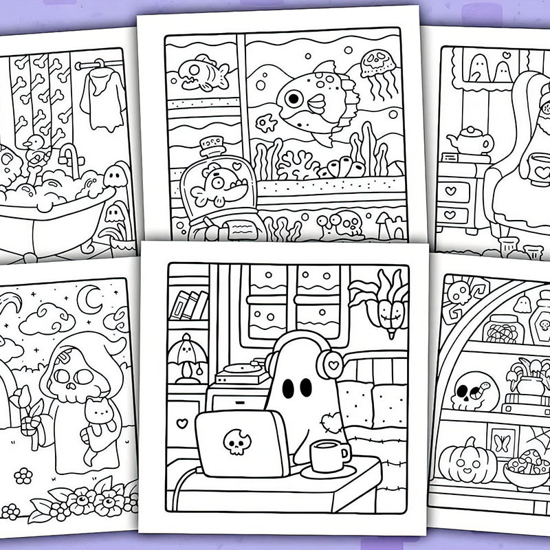 Spooky Cutie : Livre de coloriage pour adultes et adolescents