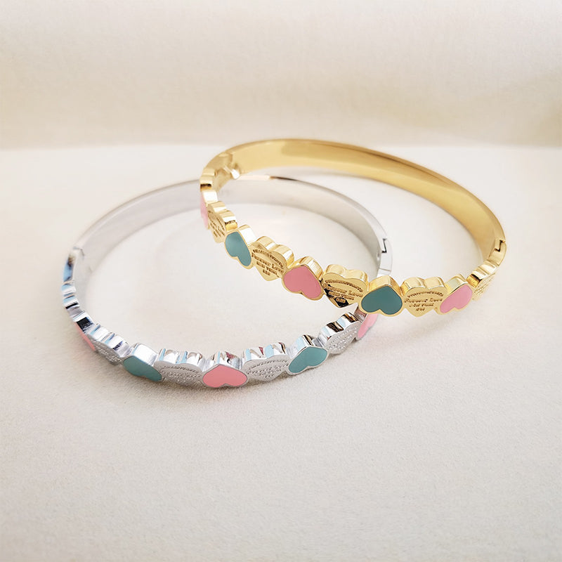 Bracelet d'Amour en Acier Titane Tendance et Anti-Faible