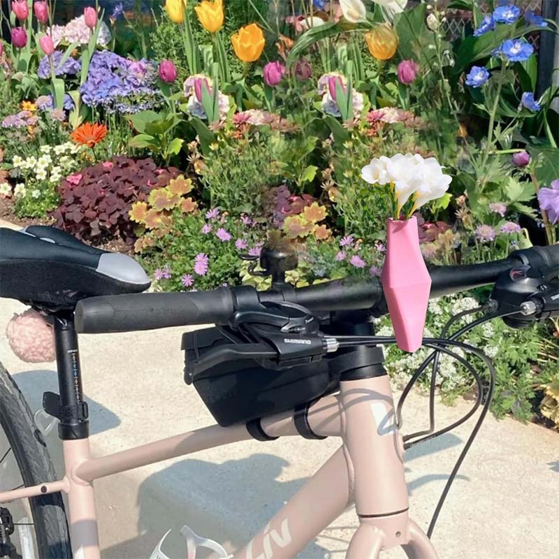 Vase à fleurs pour guidon de vélo