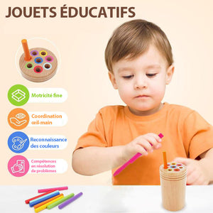 Jouet en bois Montessori avec bâtons