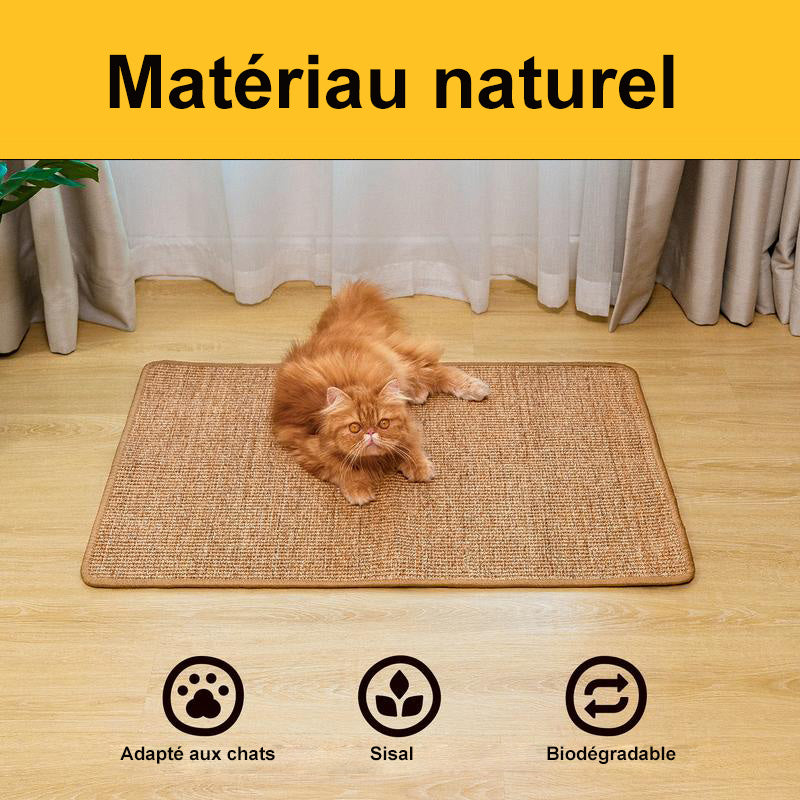 Tapis griffoir pour chat en sisal naturel