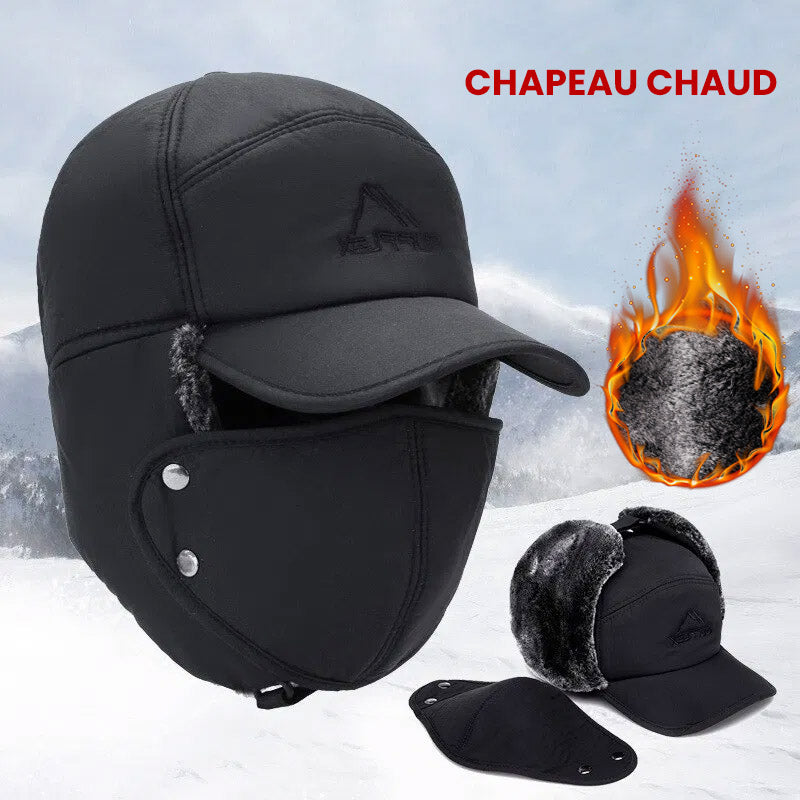 Chapeau Unisexe Coupe-Vent & Chaud & Protection Des Oreilles & Du Visage