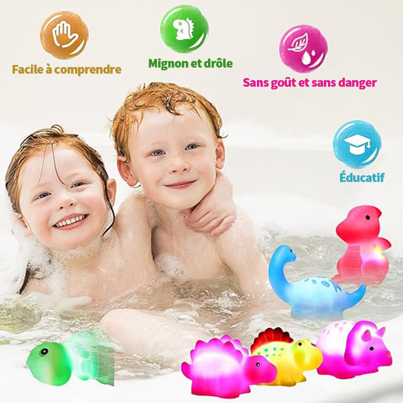 Jouet de bain lumineux en forme de dinosaure