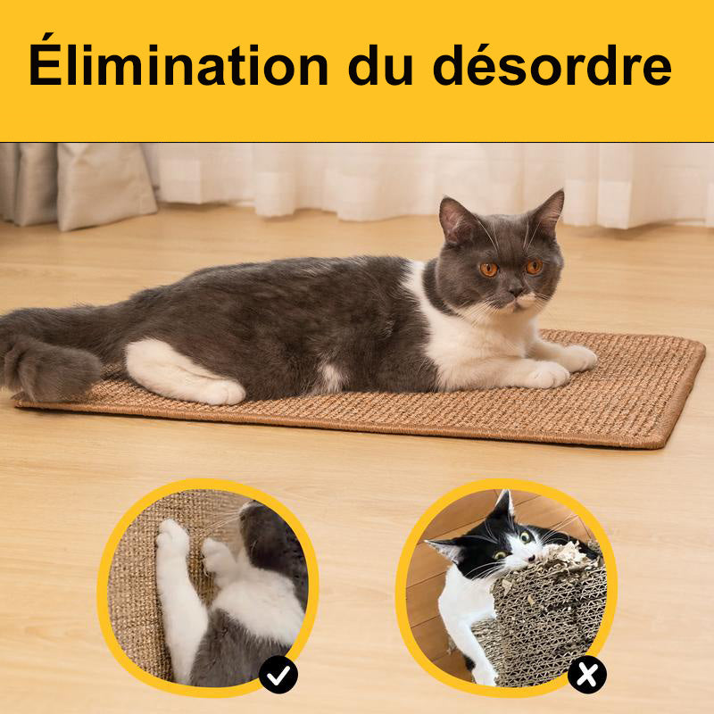 Tapis griffoir pour chat en sisal naturel