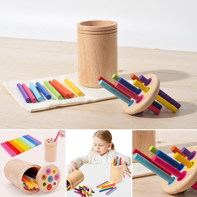 Jouet en bois Montessori avec bâtons