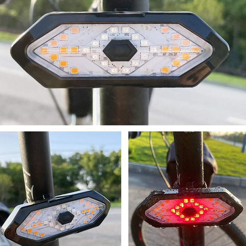 Feu arrière de vélo télécommandé sans fil à LED