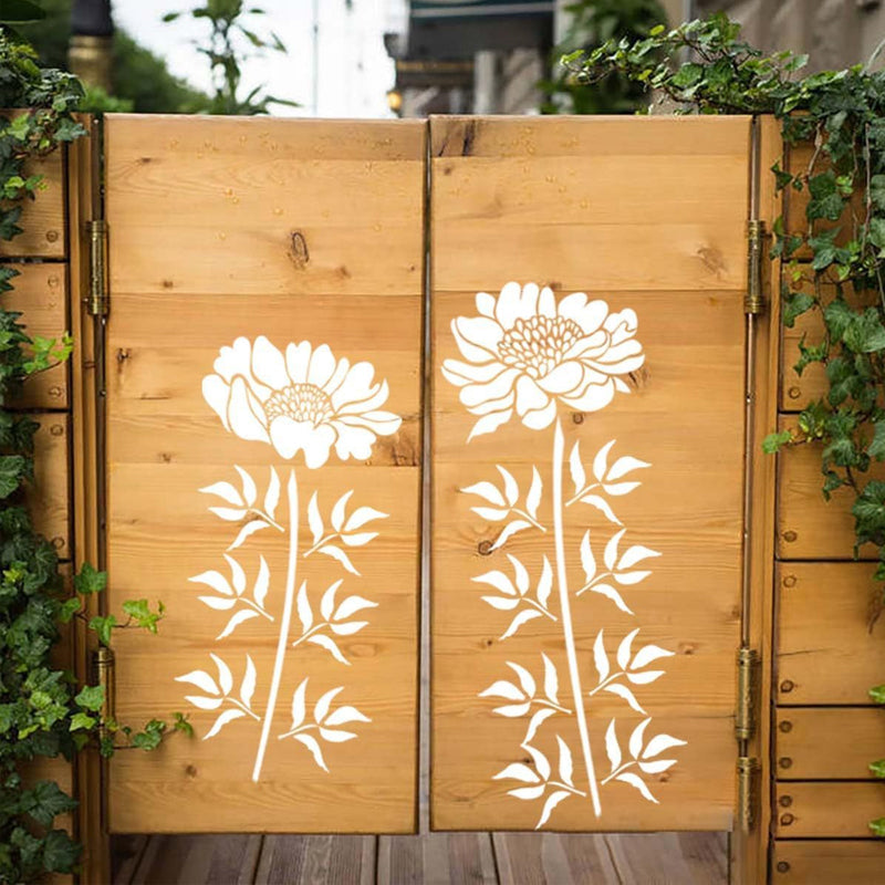 🔥Décoration DIY🌻 - Clôture de jardin Grandes fleurs Pochoirs de dessin