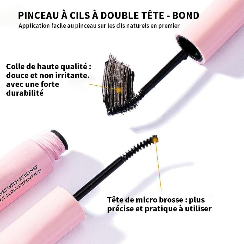 Ensemble d'extensions de faux cils naturels et duveteux