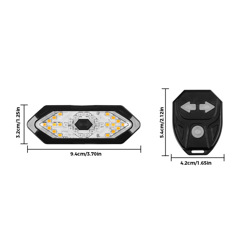 Feu arrière de vélo télécommandé sans fil à LED