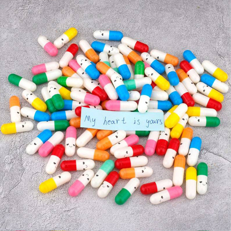 Lettres en capsules avec message dans la bouteille (couleurs mélangées 🎁)