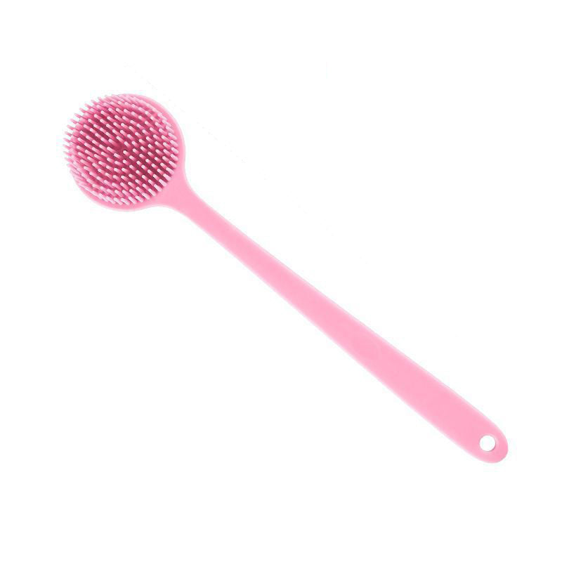 Brosse de massage pour le bain en silicone à long manche