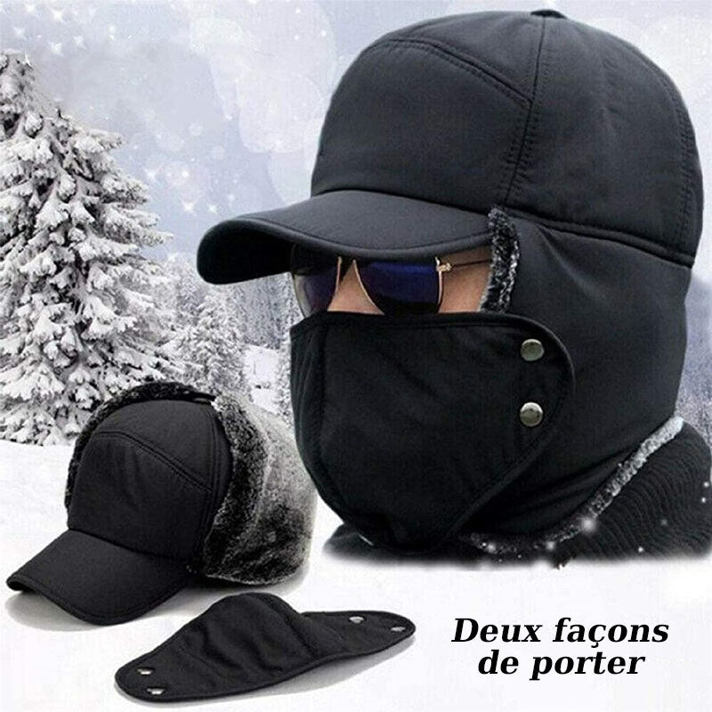 Chapeau Unisexe Coupe-Vent & Chaud & Protection Des Oreilles & Du Visage