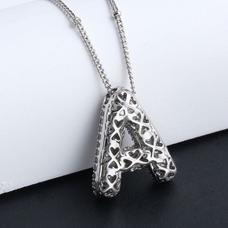 Collier Pendentif en Diamant avec Alphabet