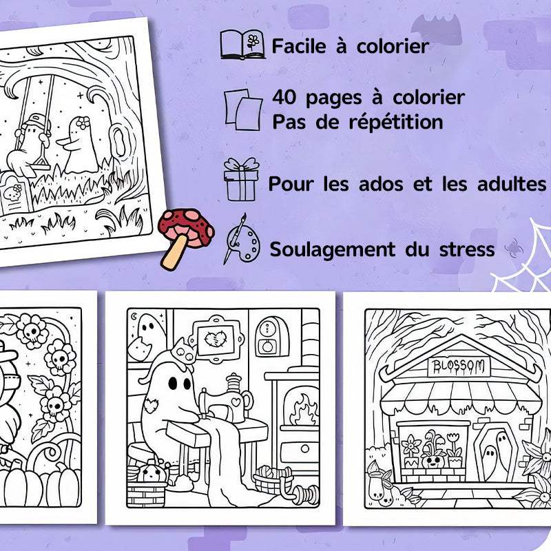 Spooky Cutie : Livre de coloriage pour adultes et adolescents