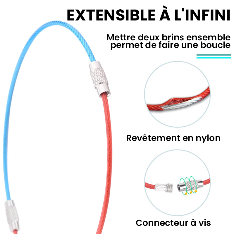 Porte-clés en fil de fer