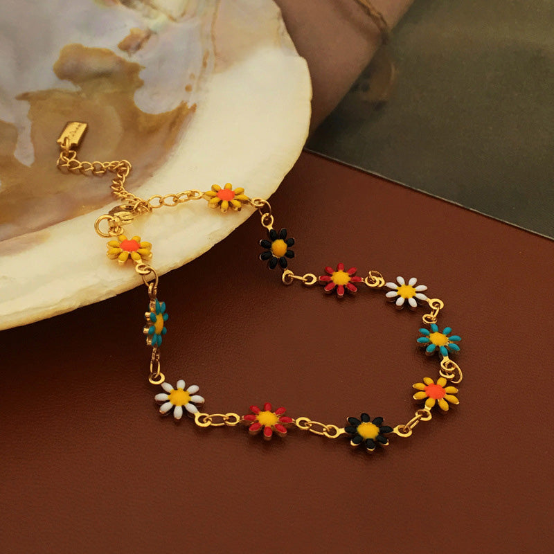 Bracelet et collier de marguerites pour les meilleures amies