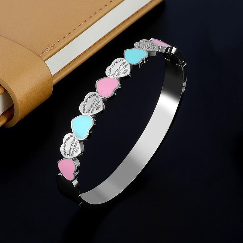 Bracelet d'Amour en Acier Titane Tendance et Anti-Faible