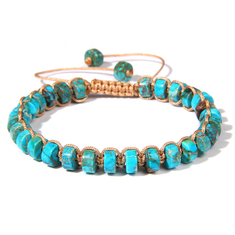 Bracelet de perles de roue turquoise