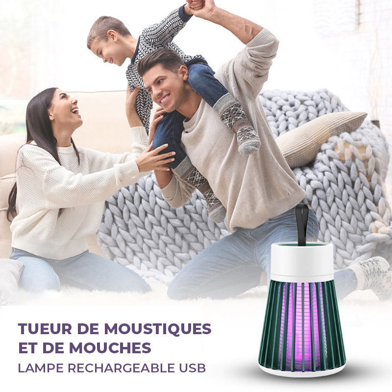 Lampe piège à moustiques et mouches rechargeable par USB