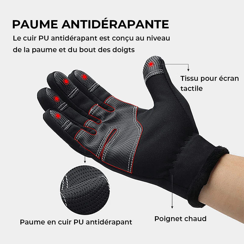 Gants d'hiver coupe-vent pour écran tactile