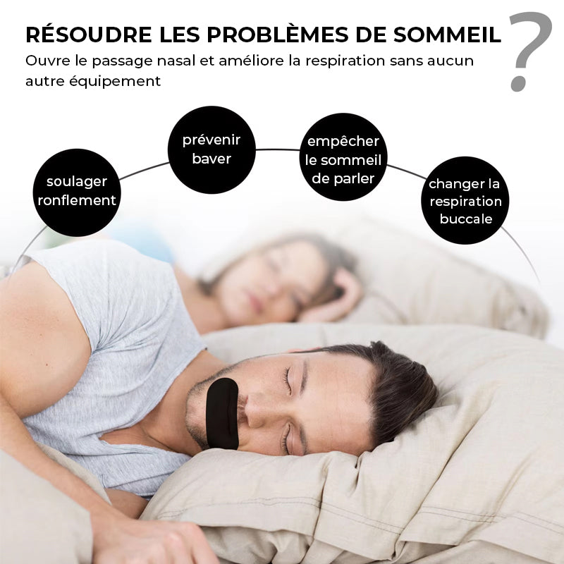 Ruban buccal élastique doux pour le sommeil