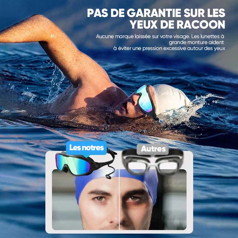 Vue large Lunettes de natation anti-buée