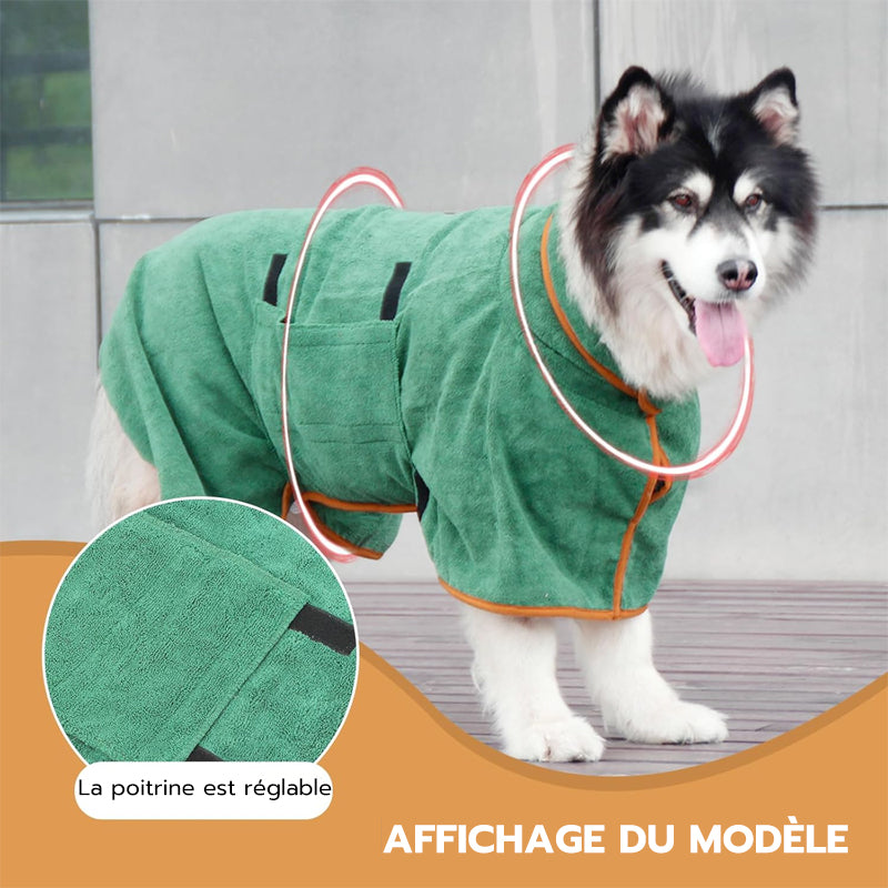 Serviette de bain séchante pour animaux de compagnie