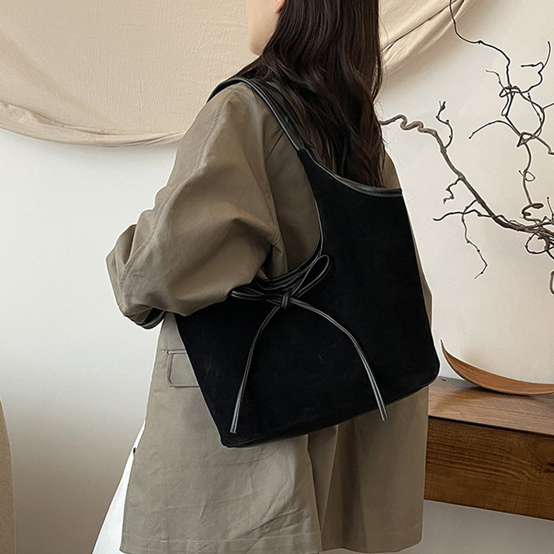 Sac à bandoulière élégant décoré d'un nœud pour femme