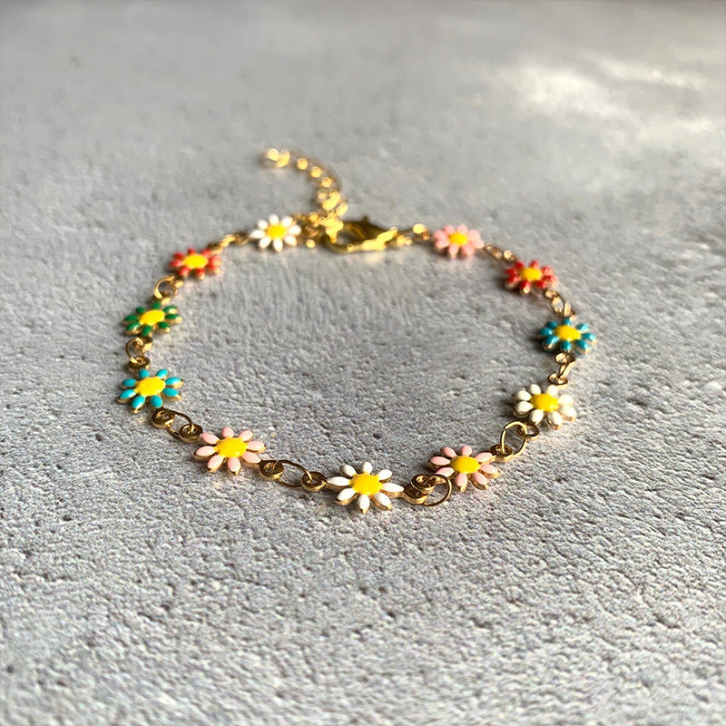 Bracelet et collier de marguerites pour les meilleures amies