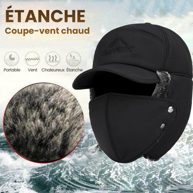 Chapeau Unisexe Coupe-Vent & Chaud & Protection Des Oreilles & Du Visage