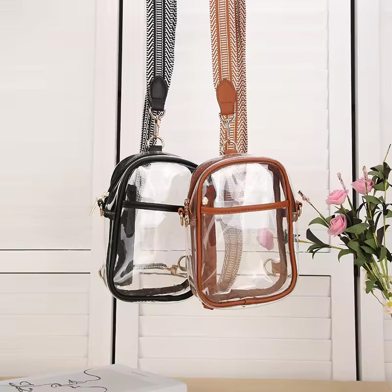 Sac à bandoulière en PVC transparent