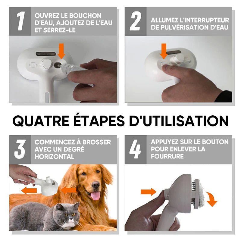 Brosse à chat vaporisateur