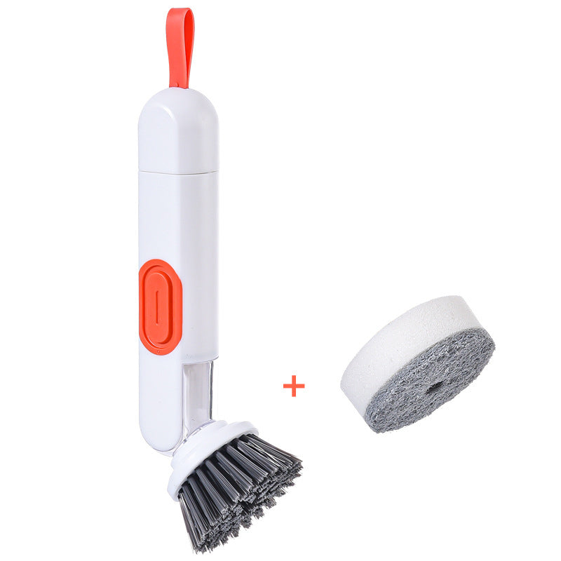 Brosse de nettoyage multifonctionnelle à long manche remplie de liquide