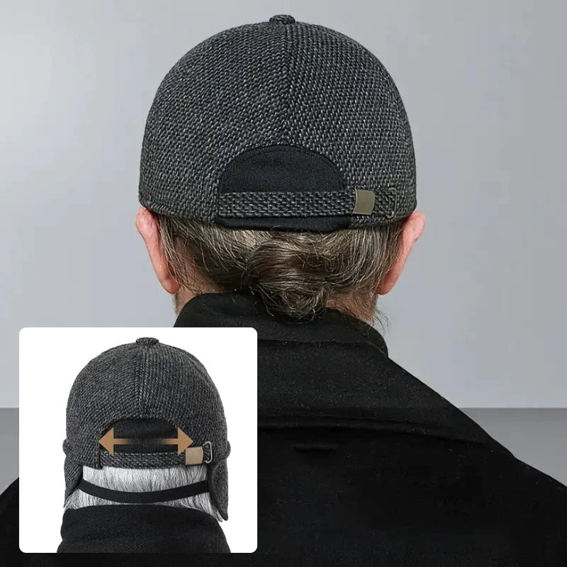 Casquette de baseball d'hiver avec cache-oreilles