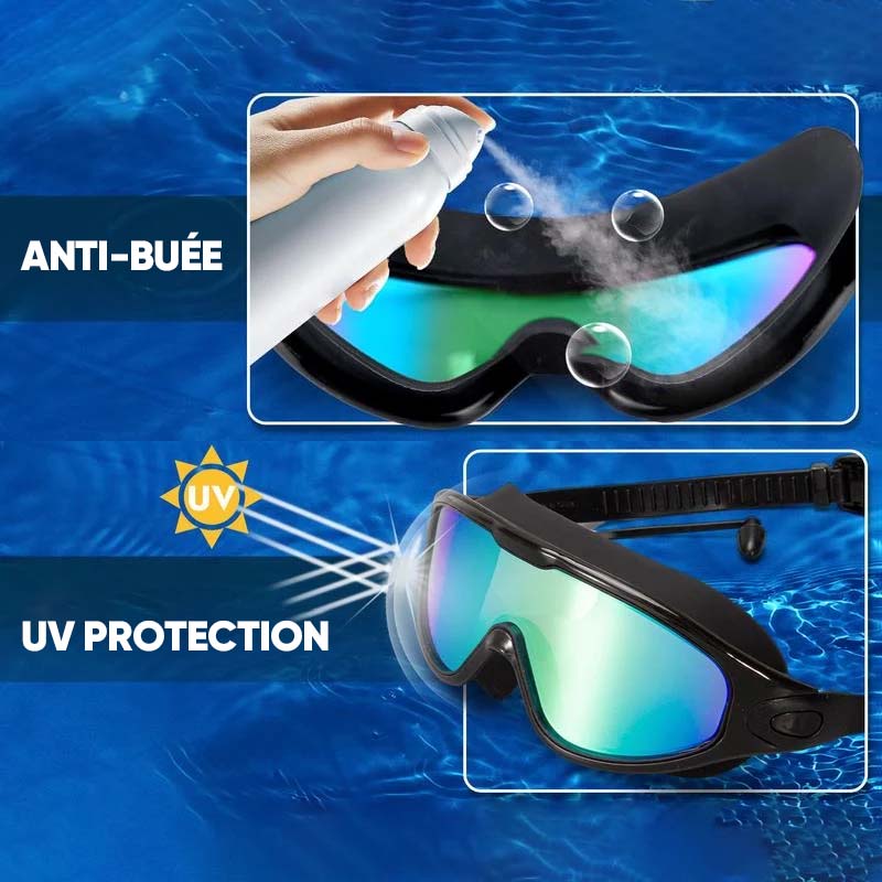 Vue large Lunettes de natation anti-buée