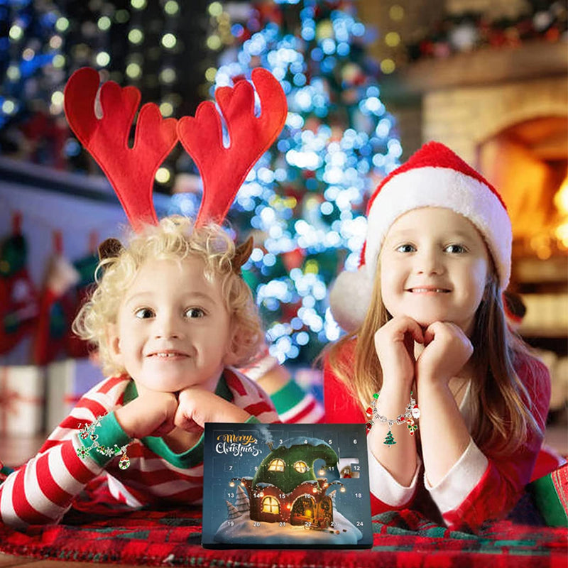 Ensemble de bracelets pour calendrier de l'Avent de Noël à faire soi-même