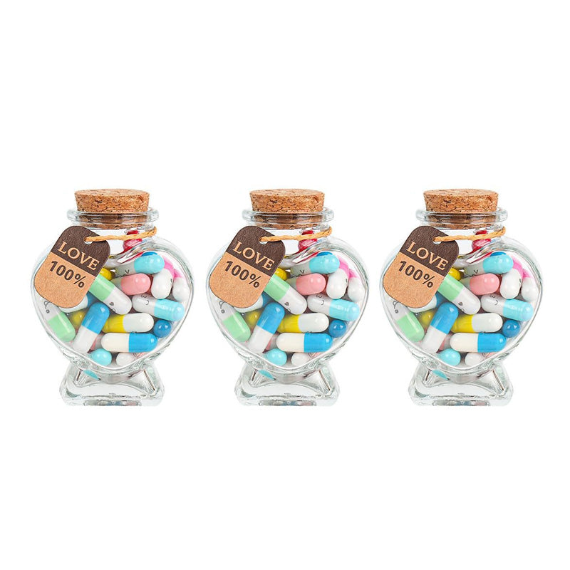 Lettres en capsules avec message dans la bouteille (couleurs mélangées 🎁)