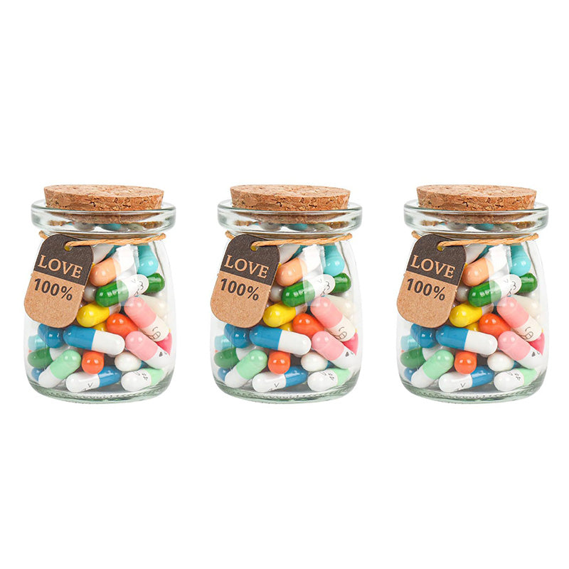 Lettres en capsules avec message dans la bouteille (couleurs mélangées 🎁)