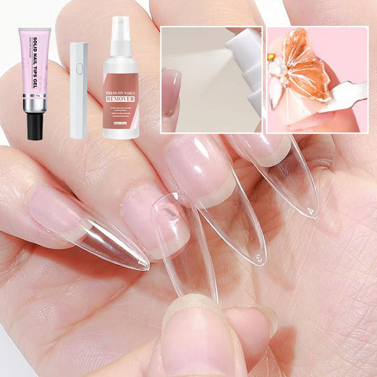 Kit de colle magique pour ongles solides 3-en-1 pour nail art