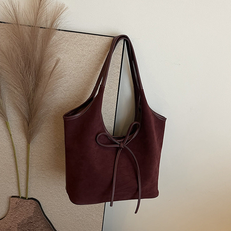 Sac à bandoulière élégant décoré d'un nœud pour femme